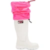 PRADA White & Pink Covered Tall Boots