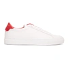 GIVENCHY GIVENCHY WHITE AND RED URBAN KNOTS SNEAKERS