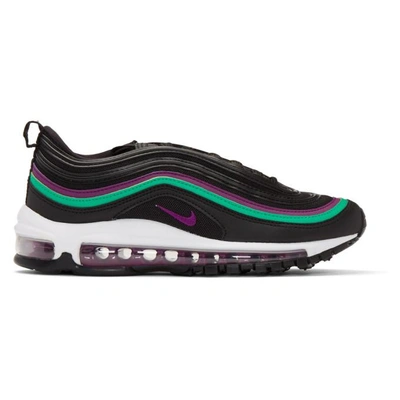 Nike 黑色 And 紫色 Air Max 97 运动鞋 In Black