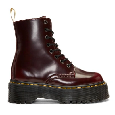 Dr. Martens Jadon Ii Platform Ankle Boots In Burgundy