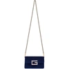 GUCCI GUCCI BLUE SMALL VELVET BROADWAY BAG