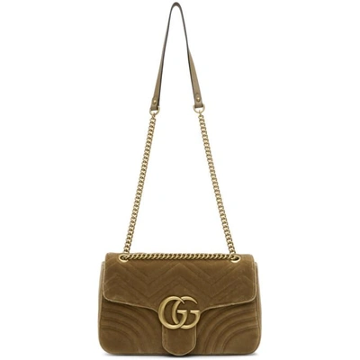 Medium gg marmont 2.0 matelassé velvet shoulder bag discount