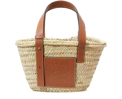 Loewe Small Classic Basket Bag Natural In Natural & Tan