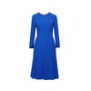 RUMOUR LONDON WOMEN'S CHRISTINA ROYAL BLUE FLUTED DRESS