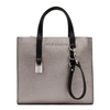 MARC JACOBS GRIND MINI SILVER LEATHER TOTE