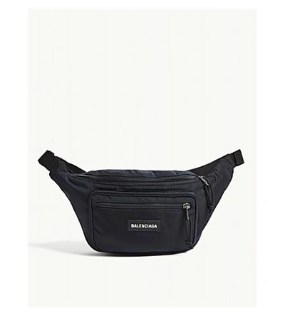 Balenciaga Explorer Canvas Belt Bag In Black