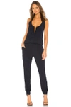Monrow Crepe Jumpsuit In Neptune