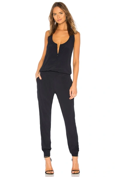 Monrow Crepe Jumpsuit In Neptune