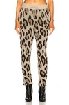 R13 R13 CASHMERE LEOPARD PANT IN ANIMAL PRINT,NEUTRALS,R13-WP20
