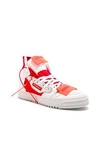 OFF-WHITE OFF-WHITE OFF COURT TUMBLED LEATHER SNEAKERS IN WHITE