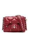 Valentino Garavani Candystud Mini Shoulder Bag In Red