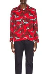 NEEDLES NEEDLES CUT OFF SHIRT IN RED,TROPICAL