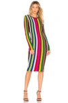 MILLY Chevron Vertical Stripe Dress,MILL-WD901