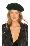 JANESSA LEONE JANESSA LEONE RENEE BERET IN DARK GREEN.,JNES-WA17