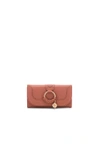 SEE BY CHLOÉ SEE BY CHLOE HANA LARGE LEATHER WALLET IN CHEEK,SEEB-WY289
