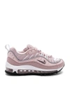 Nike Air Max 98 Leather, Suede And Mesh Sneakers In Antique Rose