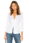 BAILEY44 BAILEY 44 TALLULA TWIST FRONT SHIRT IN WHITE.,BAIL-WS1787