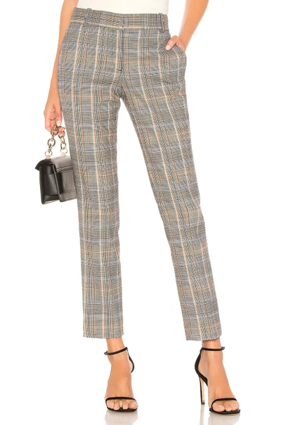 Theory Autumn Plaid Straight-leg Ankle Trousers In Multi