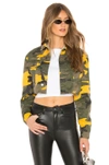 BY THE WAY. BY THE WAY. BETTY CAMO JACKET IN GREEN.,BTWR-WO31