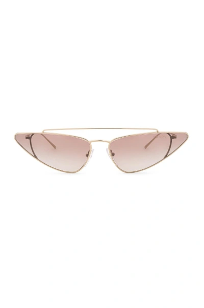 Prada Ultravox Metal Cat Eye In Metallic Gold