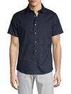 SLATE & STONE Short-Sleeve Star Button-Down Shirt,0400099381873
