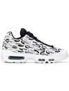 Nike Air Max 95 White Leather Sneaker With Black Print