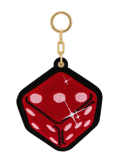 Chaos Red Dice Chenille Keychain