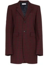 BALENCIAGA BALENCIAGA CHECKED BOXY FIT BLAZER - RED