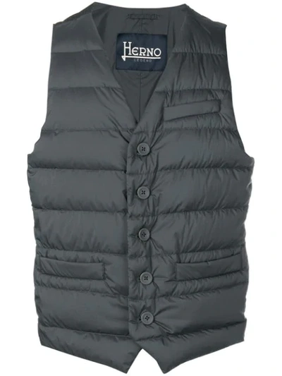 Herno Quilted Grey Waistcoat