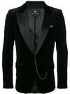 LORDS AND FOOLS LORDS AND FOOLS VELVET TUXEDO BLAZER - BLACK
