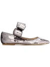 POLLY PLUME POLLY PLUME SEQUINNED FLATS - METALLIC