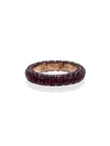 SHAY ROSE GOLD 3 SIDE RUBY RING