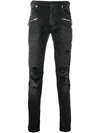 BALMAIN BIKER SKINNY JEANS