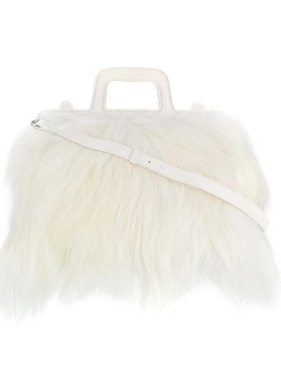 Maison Margiela Fur Doctor Tote Bag In White