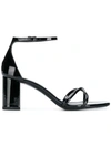 SAINT LAURENT SAINT LAURENT ANKLE STRAP SANDALS - BLACK