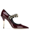 DOLCE & GABBANA MARY JANES IN VARNISH WITH JEWEL STRAP
