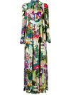 La Doublej Visconti Silk Maxi Dress In Blue