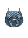 Chloé Chloe Mini Drew Bijou Quilted Smooth Calfskin Shoulder Bag In Blue In 44f Vinylbl