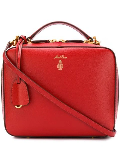 Mark Cross Woman Laura Leather Shoulder Bag Crimson In Red