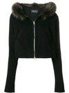 ANDREA YA'AQOV ANDREA YA'AQOV CROPPED HOODED JACKET - BLACK