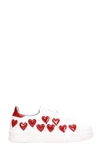 CHIARA FERRAGNI Chiara Ferragni Hearts White Leather Sneakers,10688604