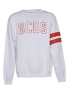 Gcds Logo Patch Cotton Sweatshirt In White