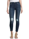 7 FOR ALL MANKIND Distressed Skinny Ankle Jeans,0400099177610