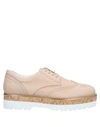 Hogan Lace-up Shoes In Beige