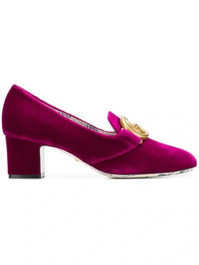 Gucci Heeled Loafers In Pink