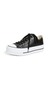 Converse Chuck Taylor All Star Lift Leather Low-top Sneakers In Black