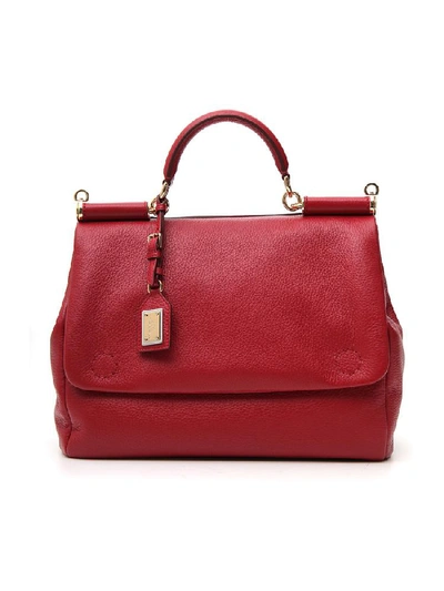 Dolce & Gabbana Silicity Tote Bag In Red