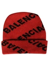 BALENCIAGA LOGO ALL OVER BEANIE,10689326