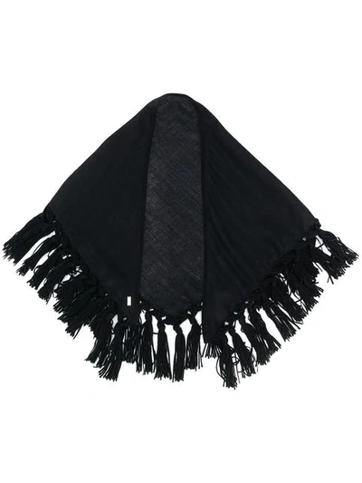 Saint Laurent Knitted Scarf In Black