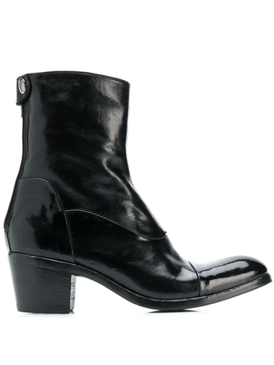 Alberto Fasciani Block Heel Boots In Black